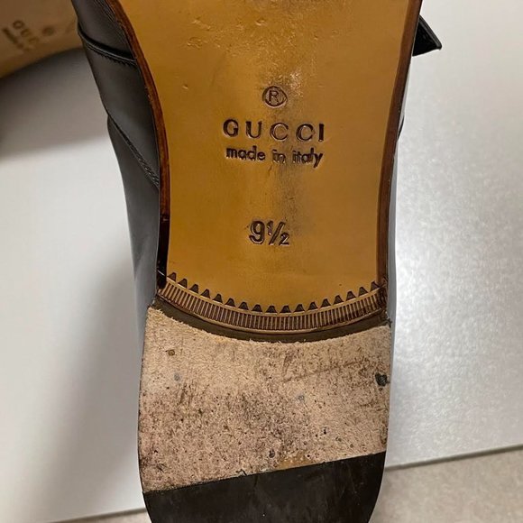 GUCCI Men's Leather Ankle Boot With G Brogue - Picture 6 of 6